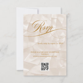 Elegant Minimal kalligrafi Bröllop QR-kod OSA Kort