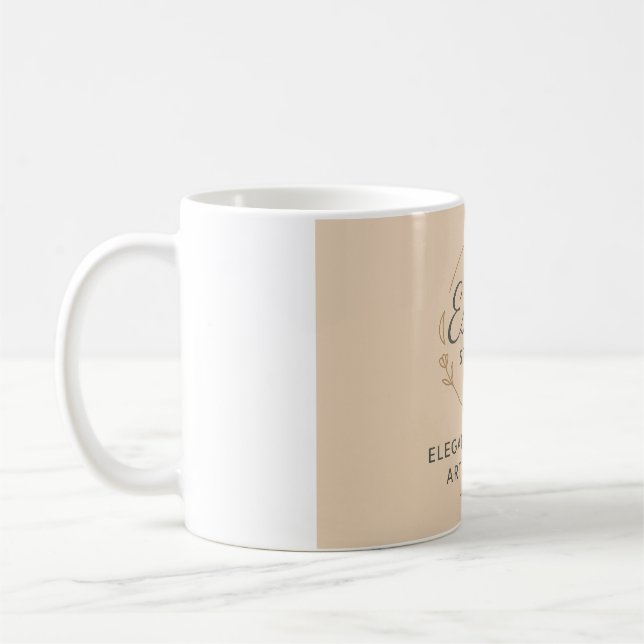 Elegant Minimal Logotyp Mugg (Vänster)