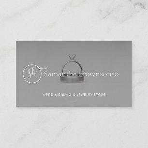 Elegant Minimal Logotyp Smyckesbutik Foto Promo Visitkort