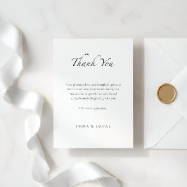 Elegant Minimal | Lyx Svart & Vitt Tack Kort