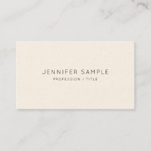 Elegant Minimal mall Ljuxuriöst Namnteckning Cream Visitkort