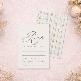 Elegant Minimal Medelhavsrandig Bröllops-RSVP  Tilläggskort