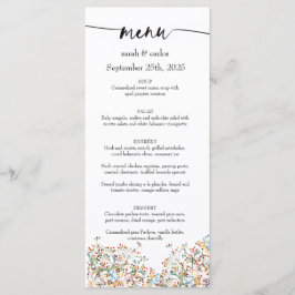 Elegant Minimal Meny Kort