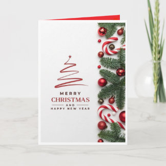 Elegant Minimal Merry Christmas-kort Helgkort