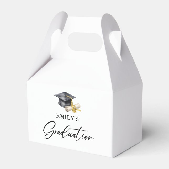 Elegant Minimal Minimalist Graduation Presentaskar (Framsidan Sidan)