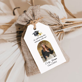 Elegant Minimal Minimalist Graduation Presentetikett