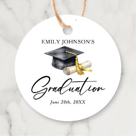 Elegant Minimal Minimalistisk Examen Gåvor Etiketter