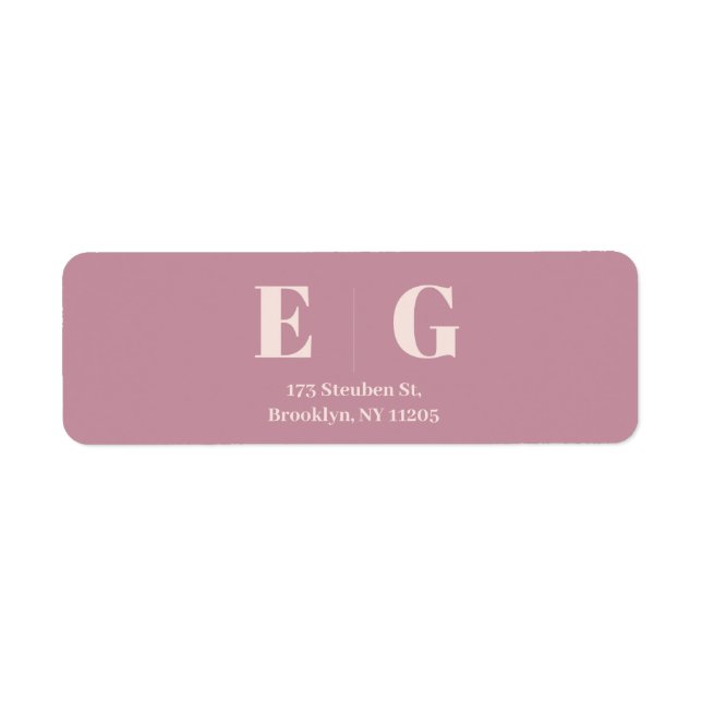 Elegant Minimal Modern Bröllopsretur Etikett Returadress Etikett (Framsidan)