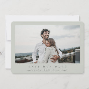 Elegant Minimal Modern Ensam Fotografi Spara Datumet