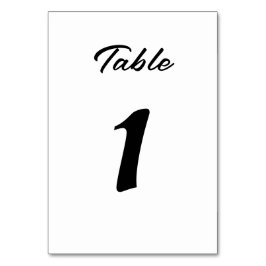Elegant Minimal Modern Simple Chic Table Card Bordsnummer