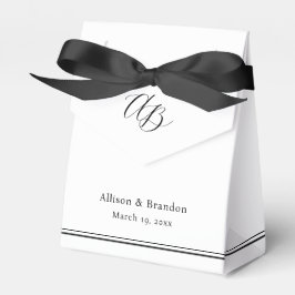 Elegant Minimal Monogram Anpassad Bröllop Presentaskar