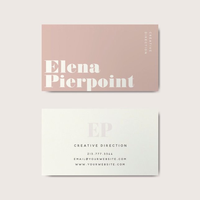 Elegant Minimal monogram  ivoriansk Professionell Visitkort (Skapare uppladdad)