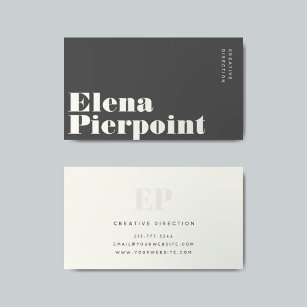 Elegant Minimal monogram Modern Grått Professionel Visitkort