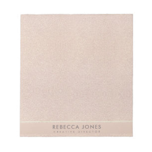 ELEGANT MINIMAL RO GULD SHIMMER PERSONLIG ANTECKNINGSBLOCK