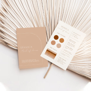 Elegant Minimal  Rosa Maid of honor Info Card Inbjudningar