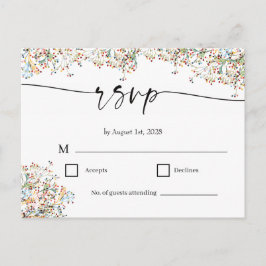 Elegant Minimal RSVP-kort Inbjudan Vykort