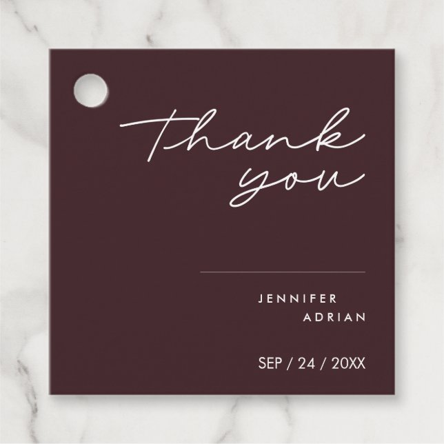 Elegant Minimal sälbrun moder Gåvor Etiketter (Framsida)