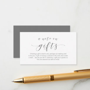 Elegant minimal skrift, Ett meddelande om gåvor