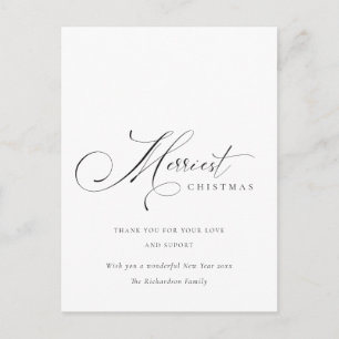 Elegant Minimal skript - god jul Hälsning Vykort