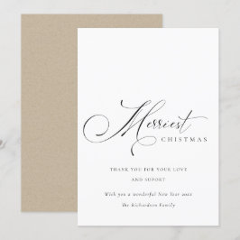 Elegant minimal skript Merriest julhälsning Julkort