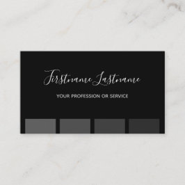 Elegant minimal svart mörk grått rand monogram b visitkort