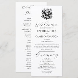 Elegant Minimal Svart och Vitt med Blommor