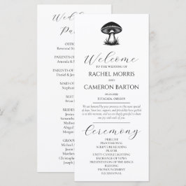 Elegant Minimal Svart och Vitt Svamp Boho