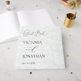 Elegant Minimal Svart & Vitt Bröllop Gästböcker