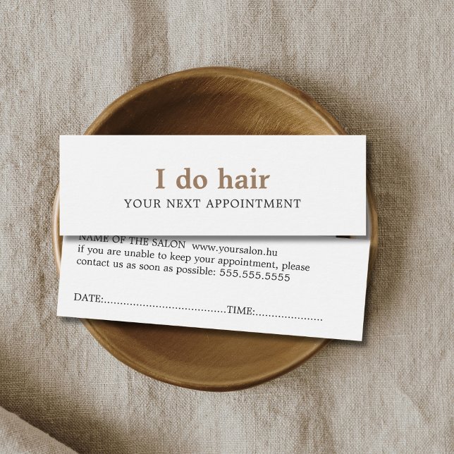 Elegant Minimal svart, vitt golden Hair Litet Visitkort (Skapare uppladdad)