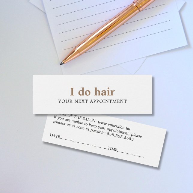 Elegant Minimal svart, vitt golden Hair Litet Visitkort (Skapare uppladdad)