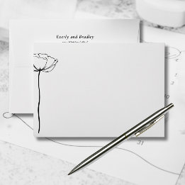 Elegant Minimal svartvitt-Returadress