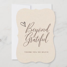 Elegant Minimal Tacksamhetskort med Handskriven Tack Kort