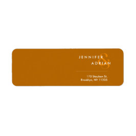 Elegant Minimal tiger's Öga Modern Returadress Etikett