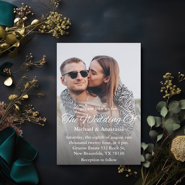 elegant minimal typografi av bröllop inbjudningar (Skapare uppladdad)