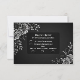 Elegant Minimal Typography Black White Monochrome OSA Kort