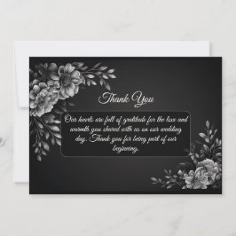 Elegant Minimal Typography Black White Monochrome Tack Kort