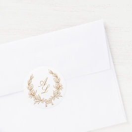 Elegant Minimal utandning av botaniskt avfall Bröl Runt Klistermärke