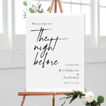 Elegant minimal Välkomna natten före repetition