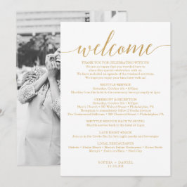 Elegant Minimal välkomstkontinental Guld Bröllop Inbjudningar