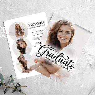 Elegant Minimal vit fototypografi Studenten Meddelande