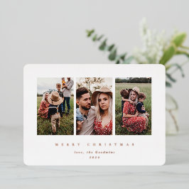 Elegant Minimal, vit tredubbel fotofil Ram