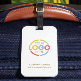 Elegant Minimal Vita Guld Business Logotyp Travel Bagagebricka