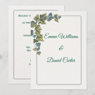Elegant Minimal Wedding Invitation – Customizable  Inbjudningar