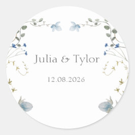 Elegant Minimal Wedding Sticker Runt Klistermärke