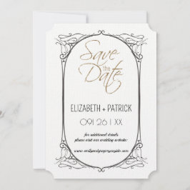 Elegant minimalism, ugglor i kärlek spara datum inbjudningar