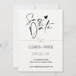 Elegant minimalism, ugglor i kärlek spara datum inbjudningar