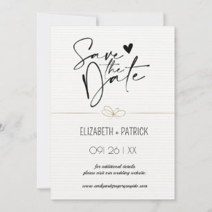 Elegant minimalism, ugglor i kärlek spara datum inbjudningar