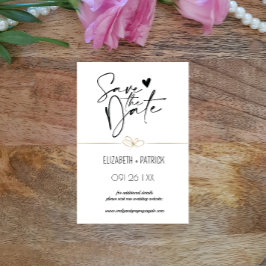 Elegant minimalism, ugglor i kärlek spara datum inbjudningar