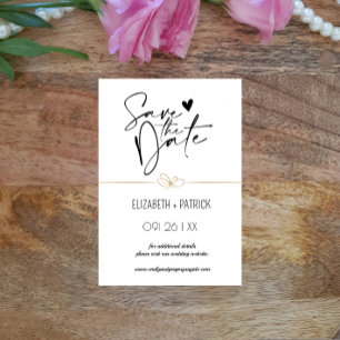 Elegant minimalism, ugglor i kärlek spara datum inbjudningar