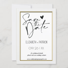 Elegant minimalism, ugglor i kärlek spara datum inbjudningar